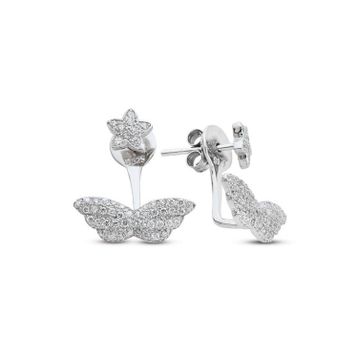 Bella Gloria GP00303 Melek Kanadı Piercing Gümüş Küpe