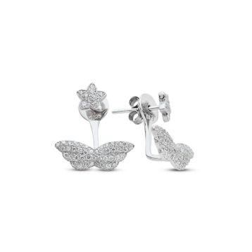 Bella Gloria GP00303 Melek Kanadı Piercing Gümüş Küpe