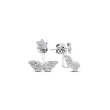 Bella Gloria GP00303 Melek Kanadı Piercing Gümüş Küpe