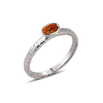 Bella Gloria GPY0014 Oval Sitrin Gümüş Yüzük
