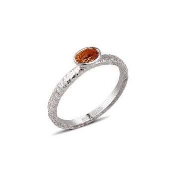 Bella Gloria GPY0014 Oval Sitrin Gümüş Yüzük