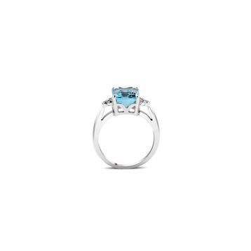 Bella Gloria GPY0029 Altın Kaplamalı Mavi Topaz Tektaş Pırlanta Yüzük