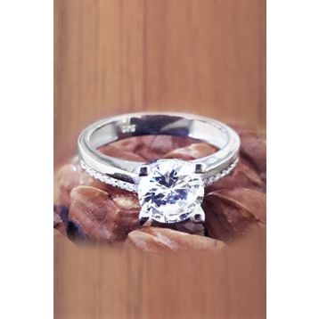 Bella Gloria GY00368 Tektaş Gümüş Yüzük