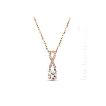 Bella Gloria PP78385 Sonsuzluk Rose Altın Kolye