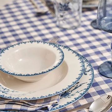 Bella Maison Bleu Blanc Mavi 24 Parça 6 Kişilik Yemek Takımı
