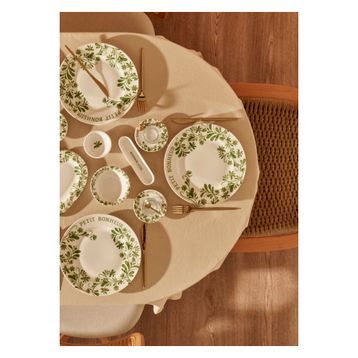 Bella Maison Petit Bonheur Porselen Yeşil 44 Parça Kahvaltı Yemek Takımı