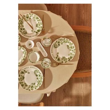 Bella Maison Petit Bonheur Porselen Yeşil 44 Parça Kahvaltı Yemek Takımı