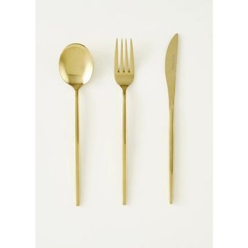 Bella Maison Siena 18 Parça 6 Kişilik Gold Yemek Çatal Kaşık Bıçak Seti