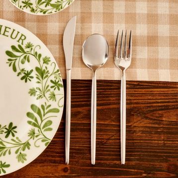 Bella Maison Siena 18 Parça Gümüş Tatlı Çatal Kaşık Bıçak Seti