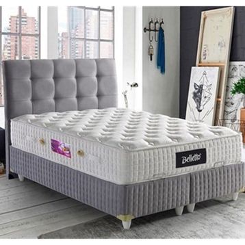 Belletto 100 cm Tek Kişilik Vintage Lüx Gri Kumaş Başlık