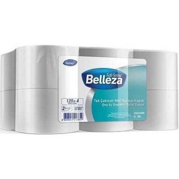 Belleza Tek Çekmeli Mini 120 m 12 li Endüstriyel Tuvalet Kağıdı