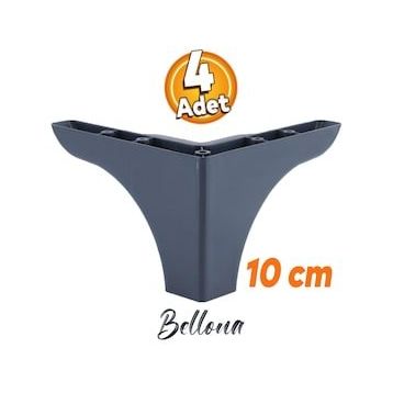 Bellona 4x10 cm Kanepe Sehpa Puf Koltuk Antrasit Baza Ayağı