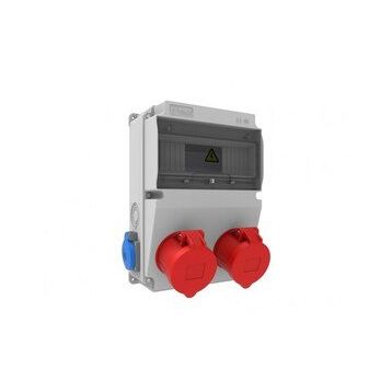 Bemis BD2-2234-2020 IP44 2 Adet 5/32A 380 V Ön 2 Adet Yan 1/16 A 220 V Prizli V10 Kombinasyon Kutusu