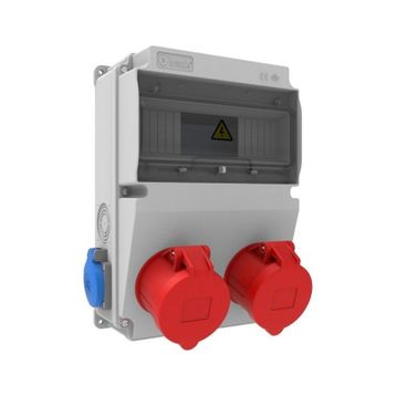 Bemis BD2-2234-2020 IP44 2 Adet 5/32A 380 V Ön 2 Adet Yan 1/16 A 220 V Prizli V10 Kombinasyon Kutusu