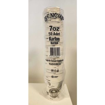 Bencup 50 Adet 7 oz Karton Bardak