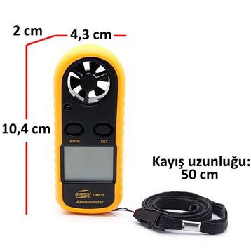 Benetech Anemometre Termometreli Hava Akım Ölçer