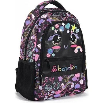 Benetton 03686 Siyah Okul Çantası