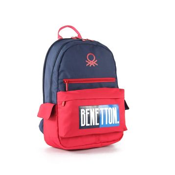 Benetton 03789 Lacivert Kırmızı Çift Bölmeli Unisex İlkokul Sırt Çantası