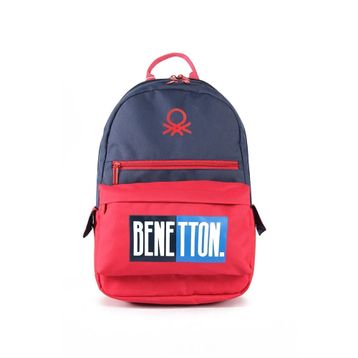 Benetton 03789 Lacivert Kırmızı Çift Bölmeli Unisex İlkokul Sırt Çantası