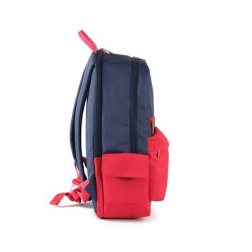 Benetton 03789 Lacivert Kırmızı Çift Bölmeli Unisex İlkokul Sırt Çantası