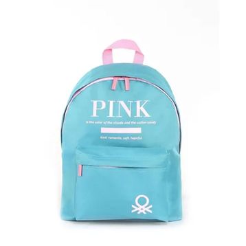 Benetton 03809 Mint Çift Bölme Sırt Çantası