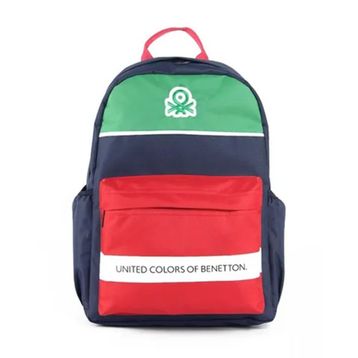 Benetton 03860 Lacivert Kırmızı Çift Bölmeli İlkokul Sırt Çantası