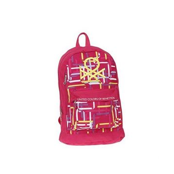 Benetton 82211 Sırt Çantası Çizgili Pembe