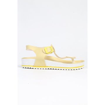 Benetton BN-1319-3489 Sarı Kadın Sandalet
