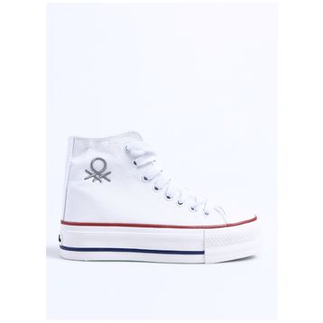 Benetton Bn - 30159 Beyaz Kadın Sneaker