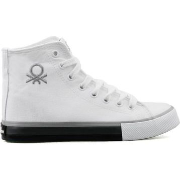 Benetton BN-30189 Beyaz Gri Kadın Sneakers