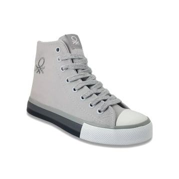 Benetton BN-30189 Beyaz Gri Kadın Sneakers