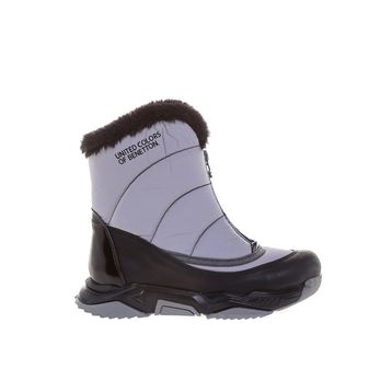 Benetton BN-30393 Siyah-Beyaz Kadın Bot