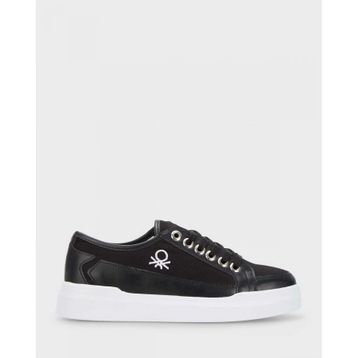 Benetton BN-30910 Siyah Beyaz Kadın Sneakers