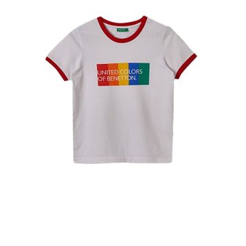 Benetton BNT-B007 TOP Beyaz Kız Çocuk T-shirt