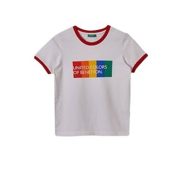 Benetton BNT-B007 TOP Beyaz Kız Çocuk T-shirt