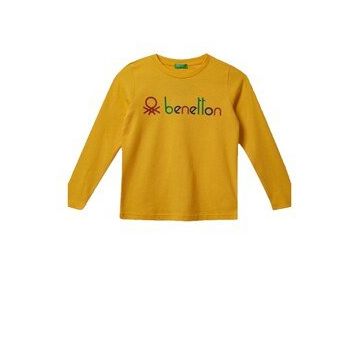 Benetton BNT-G205 Sarı Kız Çocuk T-shirt