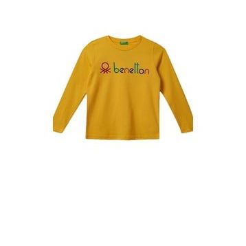Benetton BNT-G205 Sarı Kız Çocuk T-shirt