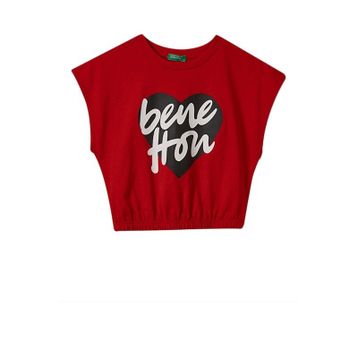 Benetton BNT-G285 TOP Kırmızı Kız Çocuk T-shirt