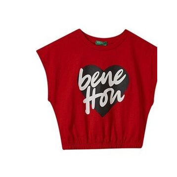 Benetton BNT-G285 TOP Kırmızı Kız Çocuk T-shirt