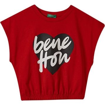 Benetton BNT-G285 TOP Kırmızı Kız Çocuk T-shirt