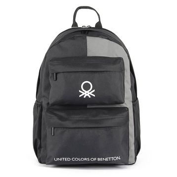 Benetton BNT03846 Siyah-Gri Unisex Sırt Çantası