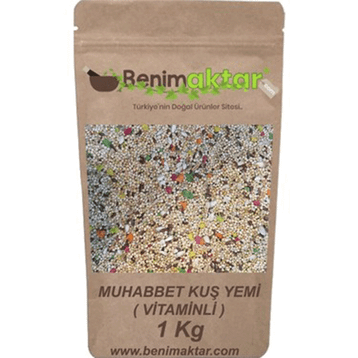 Benim Aktar 1 kg Muhabbet Kuş Yemi Vitaminli