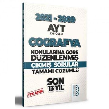 Benim Hocam 2009 2021 Ayt Coğrafya Son 13 Yıl Tıpkı Basım Çözümlü Çıkmış Sorular