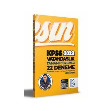 Benim Hocam 2022 KPSS Vatandaşlık Tamamı Çözümlü 22 Deneme