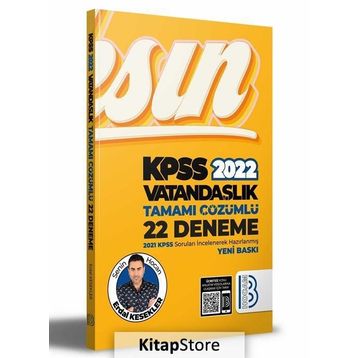 Benim Hocam 2022 KPSS Vatandaşlık Tamamı Çözümlü 22 Deneme