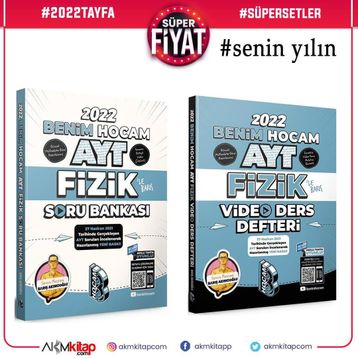 Benim Hocam AYT Fizik Soru Bankası ve Video Ders Notları 2 Kitap Set