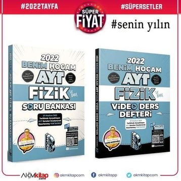 Benim Hocam AYT Fizik Soru Bankası ve Video Ders Notları 2 Kitap Set