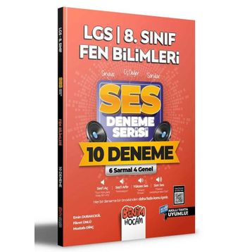 Benim Hocam Yayınları 2022 8.Sınıf LGS Fen Bilimleri SES Deneme Serisi 10 Deneme