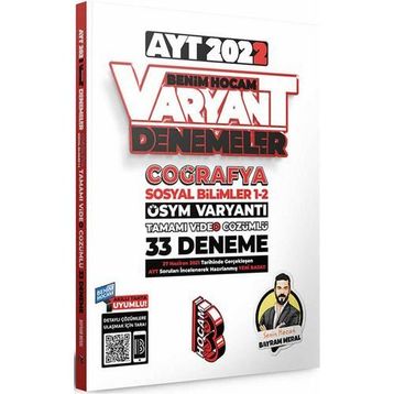 Benim Hocam Yayınları 2022 Ayt Coğrafya Tamamı Video Çözümlü 33 Deneme Sınavı
