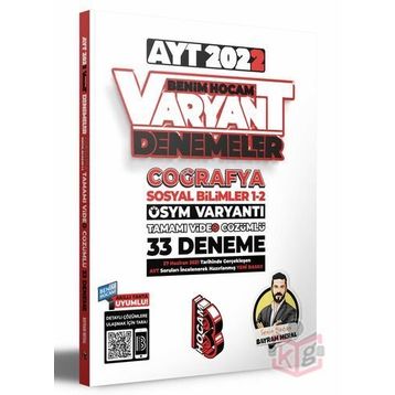Benim Hocam Yayınları 2022 Ayt Coğrafya Tamamı Video Çözümlü 33 Deneme Sınavı